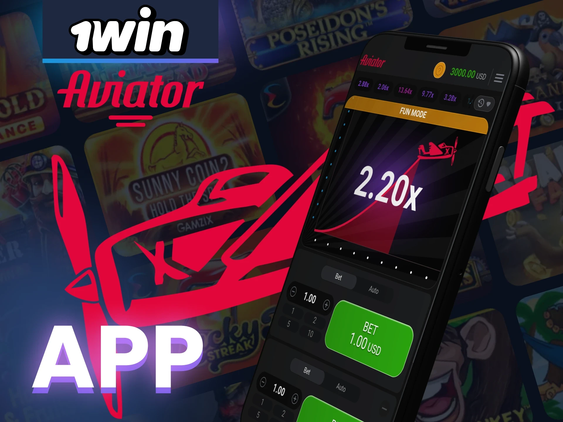 Download the 1win app to play Aviator on Android, iOS and PC devices.