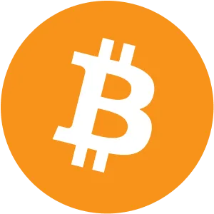 Bitcoin logo.